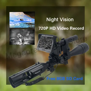 4.3 Inch 720p HD LCD de Afișare Video cu vedere de Noapte domeniu de Aplicare Obiectiv pentru Luneta IR Laser Lanterna Muntele de Vânătoare Telescop 300m Binoclu