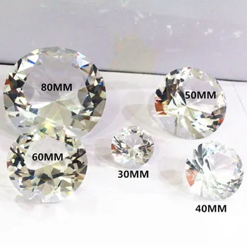 60mm Colorate de Sticlă Cristal Diamant Prespapier Cuarț Meserii Decor Acasă Ornamente Ziua de naștere Petrecere de Nunta Cadouri Suveniruri