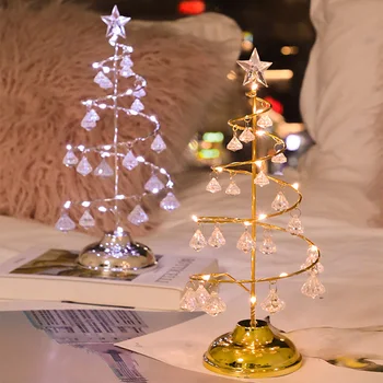 Led Aur, Argint Condus De Crăciun Șir Lumina ,Dormitor Decor De Crăciun Lampă De Masă Alb Cald Alb Rece Birou Decor Lumina De Noapte
