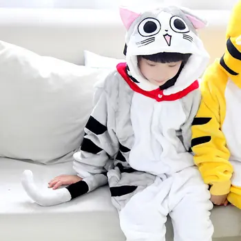 Anime Luna Chi Cat Onesie Cosplay Copil De Desene Animate Pijamale Cald Iarna Moale Kawaii Costum Fetita Homewear Butonul De Costum Petrecere