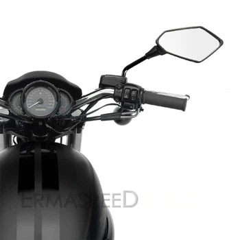 Universal Motocicleta Oglindă 8mm 10mm Fibra de Carbon Cafe Racer Scuter Moped Accesorii Oglinzi retrovizoare pentru KTM Yamaha mt 09