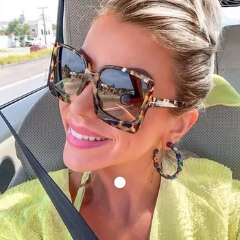 Femei Supradimensionat ochelari de soare de Brand Designer de Plastic de sex Feminin Cadru Mare Gradient de Ochelari de Soare UV400 gafas de sol mujer ochelari de Soare