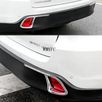 Pentru Toyota Highlander Kluger 2016-2018 Chrome Bara Spate Reflector Lumina De Ceață Lampă Capac Ornamental De Turnare Garnitura Cadru