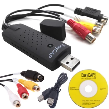 Card de Captura Video USB Adaptor TV, DVD, VHS Captura dev deo Carte Audio AV pentru Calculator/CCTV aparat de Fotografiat USB 2.0 EasyCAP DC60