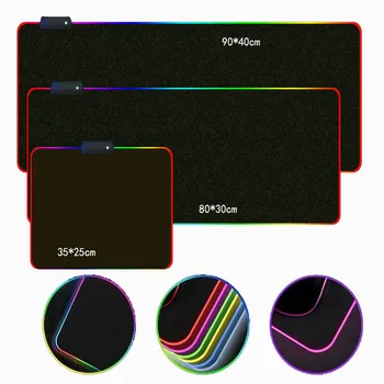 Personalizat DIY mouse pad cu LED-uri RGB mari de gaming mousepad birou laptop mat alunecare de cauciuc pentru gameri CSGO rezervorul mondial de viteză de control dota2