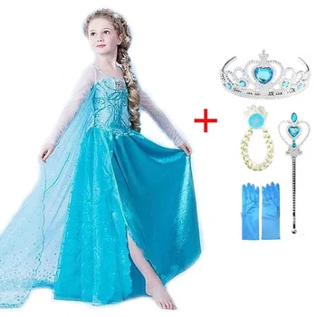 Elsa rochie personalizat Film cosplay Dress Elza Costum Congelados fantasia Vestido Roupas infantil meninas disfraz princesa
