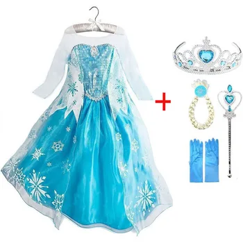 Elsa rochie personalizat Film cosplay Dress Elza Costum Congelados fantasia Vestido Roupas infantil meninas disfraz princesa