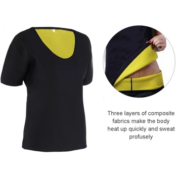 Unisex Neopren Body Shaper Sudoare Trainer Yoga Slabire Sport Cincher T-Shirt Shapewear Draping De Design De Moda De Ardere Shapewear