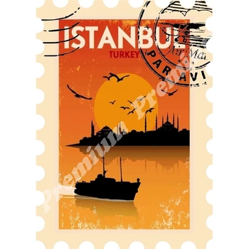 Istanbul suvenir magnet de epocă turistice poster