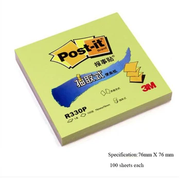 3M post-it 4 tampoane/pachet 100 de pagini pe pad R330P culori de extracție Adezive Post-it Note de Hârtie Semnătura note Lipicioase