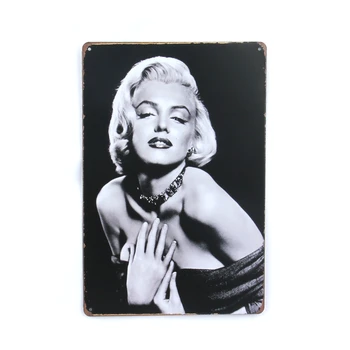 1 buc Deget Verde 20x30cm Marilyn Monroe Tablă de Metal Sign Hotel/Cafenea /Bar Decor de Perete Placa Retro Pictura Placă de Metal