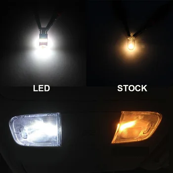 10 Becuri Albe Canbus LED-uri Auto Hartă plafoniera de Interior Kit potrivit Pentru Jeep Wrangler 2007-2016 2017 Portbagaj Lampa plăcuței de Înmatriculare