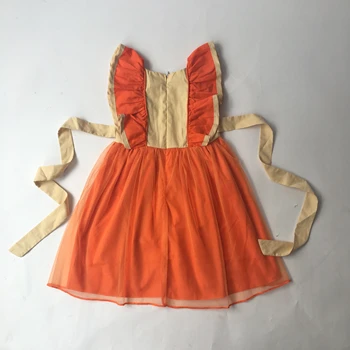 Puresun New Sosire Design Original Fete Dress Dovleac Model De Broderie Fete Rochii Pentru Halloween De Vacanță De Tip Boutique, De Îmbrăcăminte