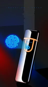 Drăguț Brichetă Reîncărcabilă Touch Sensing mai Ușoare de Încărcare USB Mini Bricheta Windproof Electronice Bricheta Rece Bricheta