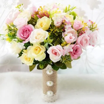 SexeMara Buchet de Mireasa Europene chaise-longue trandafiri, flori false, decor acasă, emulare, buchet de mireasa