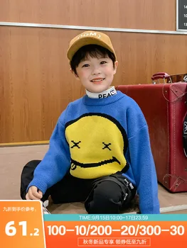 Băiatul lui Smiley Pulover Copii 2020 Noi de Iarna pentru Copii-Stil coreean cu Maneca Lunga-Tricotaje de Sus