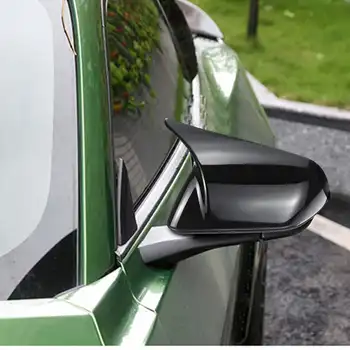 Negru lucios/Fibra de Carbon de Culoare NOU-UV Protejat cu Strat transparent Pentru Ford Mustang-2019 Partea Capac Oglinda Retrovizoare