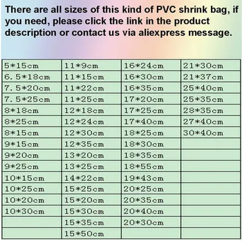 100buc/lot PVC Transparent de Plastic Sac Pachet Folie Shrink Film Sac de uz Casnic de Căldură Termocontractibile Alimentar Pantofi Cosmetice de Depozitare