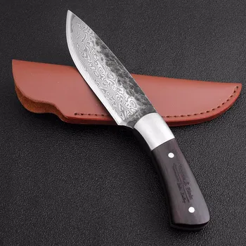 KKWOLF de Înaltă Calitate de vânătoare, cuțite mâner din lemn camping supravietuire tactice cuțit fix nord-american de vânătoare de cutit Drept NOU