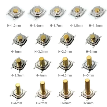 200pcs/lot 4 pini 4*4*1.5/1.6/1.7/1.9/2/2.3/2.5/3/3.5/4/4.3/5/6/7/8/9 mm SMD Tactil Buton Impermeabil Tact Switch-uri 4x4mm