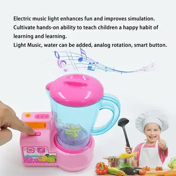 Copiii se Joacă Bucătărie de jucărie Pretinde Joc Set Jucarii Educative Bucătărie, Storcător de fructe, Mixer si alte Accesorii pentru Băieți și Fete
