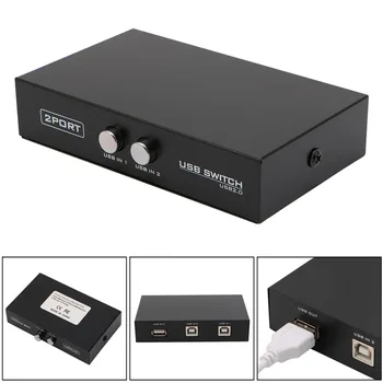 2 Porturi USB2.0 Partajare Dispozitiv de Comutare de Comutare Adaptor Caseta Pentru PC Scanner Imprimanta 10166