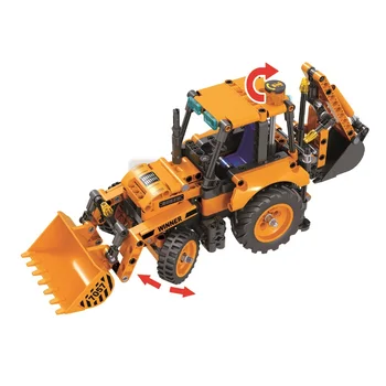 Cărămizi excavator Inginerie vehicul de serie model de Masina Blocuri jucarii pentru Copii Baiat cadou 377Pcs