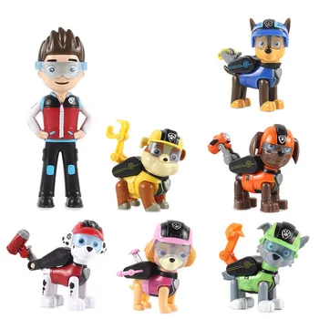Paw Patrol jucarii set de Muzica Bază de Autobuz Alunecare Câine Echipa de Salvare Jucărie Set Anime Figurine Model pentru Copii Paw Patrol Cadou de Ziua de nastere