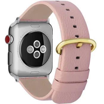 Piele Curea cu Cataramă de Aur pentru Apple Watch 38mm Trupa Femei Curea de Ceas Brățară 42mm iWatch Brățară de Ceas Accesorii