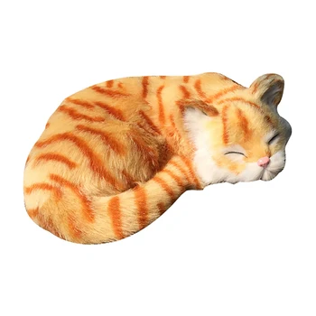 Realist Drăguț moale Pisică Somnoros Recuzită Fotografie Desktop Masina Acasa Decor Jucărie Cadou de Simulare Pisica Perna Decor Acasă