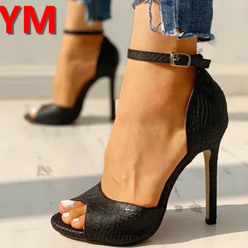 Dropshipping de Vară 2020 niște pantofi Sexy femeie Tocuri inalte Pompe de Sandale de Moda Doamnelor Crescut Stiletto Super Peep Toe pantofi 42