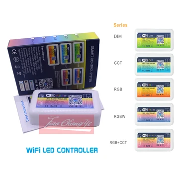 Noul Wireless Wifi Benzi LED Dimmer Controller DC12-24V RGB/RGBW/RGB+CCT Singură bandă de culoare controler