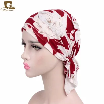 Noua moda Femei din bumbac Batic Eșarfă Pre Legat Chimioterapie Pălărie Beanie Turban articole pentru acoperirea capului pentru bolnavii de Cancer accesorii de par