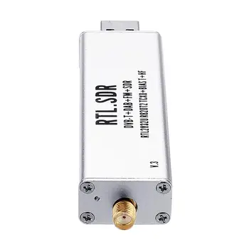 0.5 ppm TCXO RTL DST Receptor 0.1 MHz-1.7 GHz USB RTL-SDR Dongle R820t2 TCXO SMA MJZSEE A300U Tester -Argint