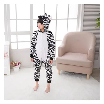 Kigurumi Zebra Pijama Party Animal Cosplay Costum De Flanel Onesies Joc De Desene Animate De Animale Sleepwear