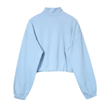 2020 toamna stil nou temperament vrac sens de design scurt cordon fluture brodat pulover maneca lunga bluza
