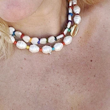 Classic 8mm, perle de apă dulce gât bijuterii perle colorate cu posibilitate de deschidere incuietoare colier doamnelor petrecere farmec cravată аксессуары