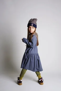 2020 Nou Toamna Iarna W&R Brand Copii Rochii pentru Fete Drăguț de Imprimare Rochie cu Maneci Lungi Copil din Bumbac Haine de Moda Uza