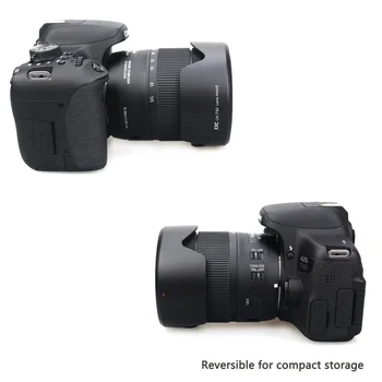 JJC parasolar pentru Canon EF-S 18-135mm f/3.5-5.6 is USM, RF 24-104mm F4 L is USM pe Canon EOS R6 80D 77D 60D Înlocuiește EW-73D