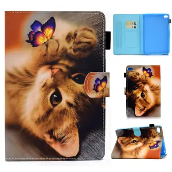 Auto Săptămână Somn Bec Fluturele Bufnita de Pădure Printuri Smart Cover Pentru iPad mini 1 2 3 4 5 Sloturi pentru Carduri Magnetice Stand Caz Acoperire
