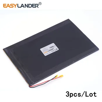 3pcs/Lot 45101152 3.7 V 7500mAH litiu Li-ion polimer baterie reîncărcabilă pentru tablet pc V972 quad core PAD DVD Naptop