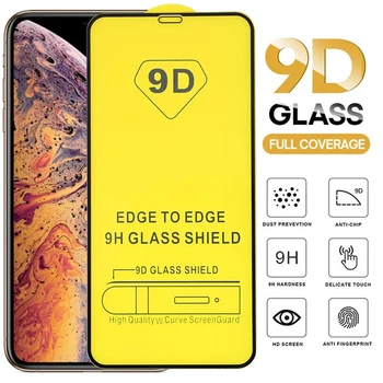 50pcs/lot 9D Complet Capacul din Sticla Temperata Pentru iPhone 12 pro max 12 mini Protectiv Sticlă Explozie-Dovada Ecran Protector de Sticlă de Film