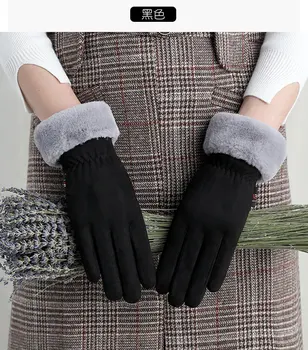 NOI mănuși de Cald pentru femei toamna și iarna piele îngroșată cald touch screen dublu strat de vânt și frig, rezistent la conducere