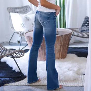 2020 Moda Noua Pentru Femei Vintage Maxi Mama Blugi De Spălat De Înaltă Waisted Flare Prietenul Vrac Pantaloni Din Denim Jean Pantaloni Mujer