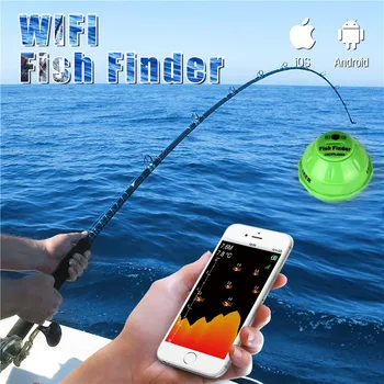 Sonar Fish Finder Wirelesss FishFinder Wifi aparat de Fotografiat Subacvatic FindFish Echo Sounder Pește Finder Android IOS Pescuit Finder Mal