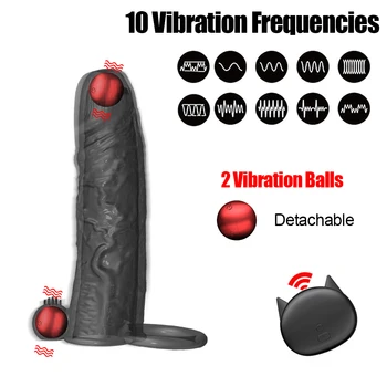 Vibratoare Penis Inele de sex Masculin Castitate Inel de Penis Jucarii Sexuale pentru Bărbații cu Penisul Vibrator Wireless de Control de la Distanță Vibrator pentru Bărbați deget inel