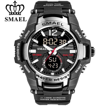 SMAEL 2021 Bărbați Ceasuri de Moda Sport Super Cool Cuarț Ceas Digital cu LED rezistent la apa 50M Ceas de mână pentru Bărbați Ceas Relogio Masculino