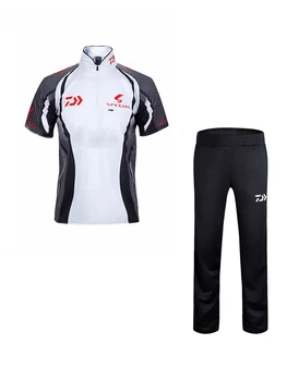 2020 DAIWA Vara cu Maneci Scurte de Pescuit Tricou Pantaloni Set Profesional Drumeții, Ciclism Sportwear de protecție Solară Respirabil Costum Pescuit