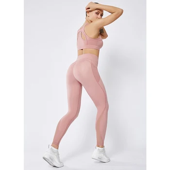 Femei Pantaloni de Yoga Jambiere sală de Gimnastică Antrenament Talie Mare Yoga Pantaloni cu Buzunar fără Sudură Sport Legging de Fitness Running Capri Pant noi
