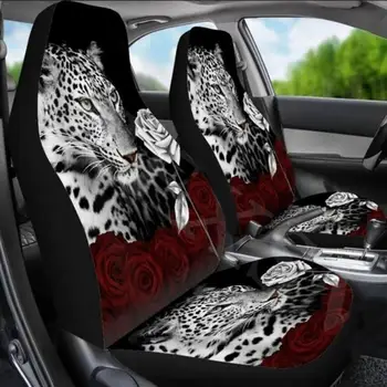 Scaun auto Acoperi Respirabil Pad de Protecție cu Tiger Printuri de Leopard Dimensiune Universală pentru Ingrijirea Masinii